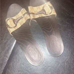 Gucci Brown Slide Sandals